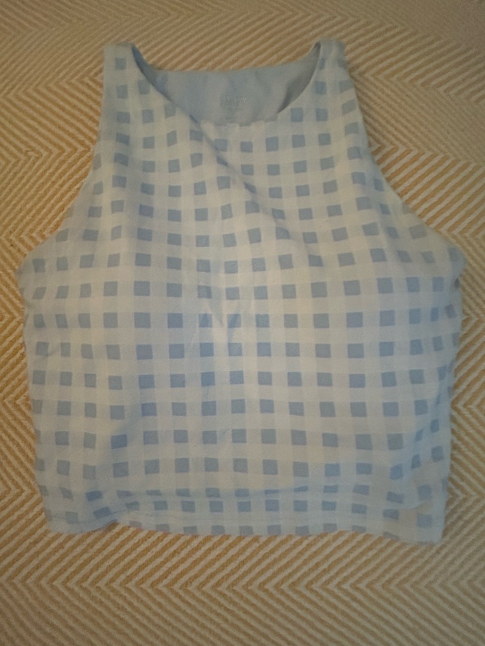 Old Navy Blue and White Gingham Girls' Tank Top